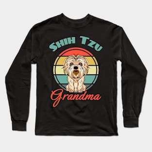 Shih Tzu grandma Shih Tzu Mom Dog Puppy Lover Cute Long Sleeve T-Shirt